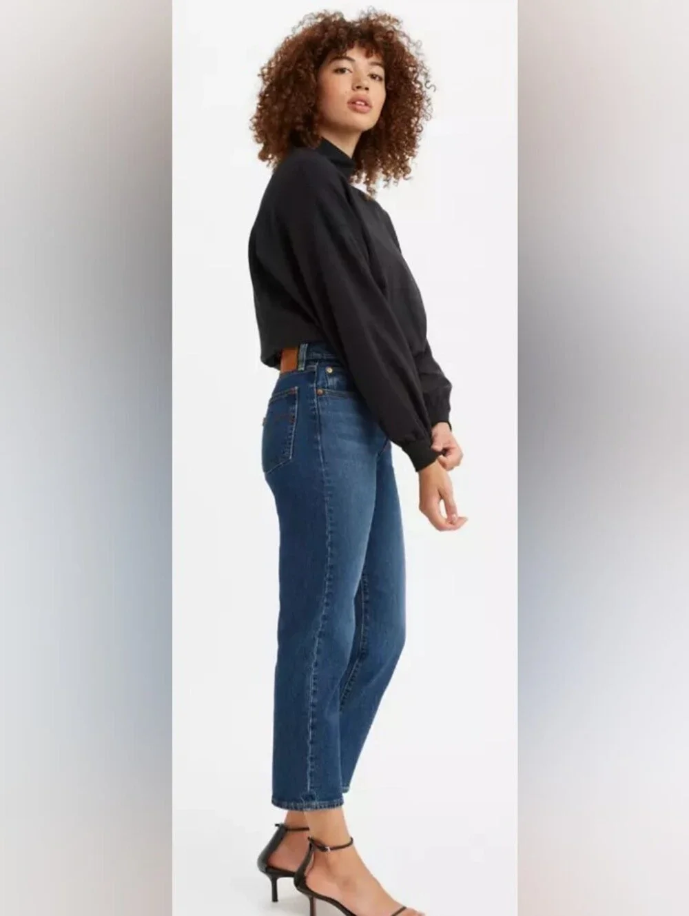 Levi's Women's Wedgie Straight Leg Jeans 30 x 27 ankle EUC Stretch